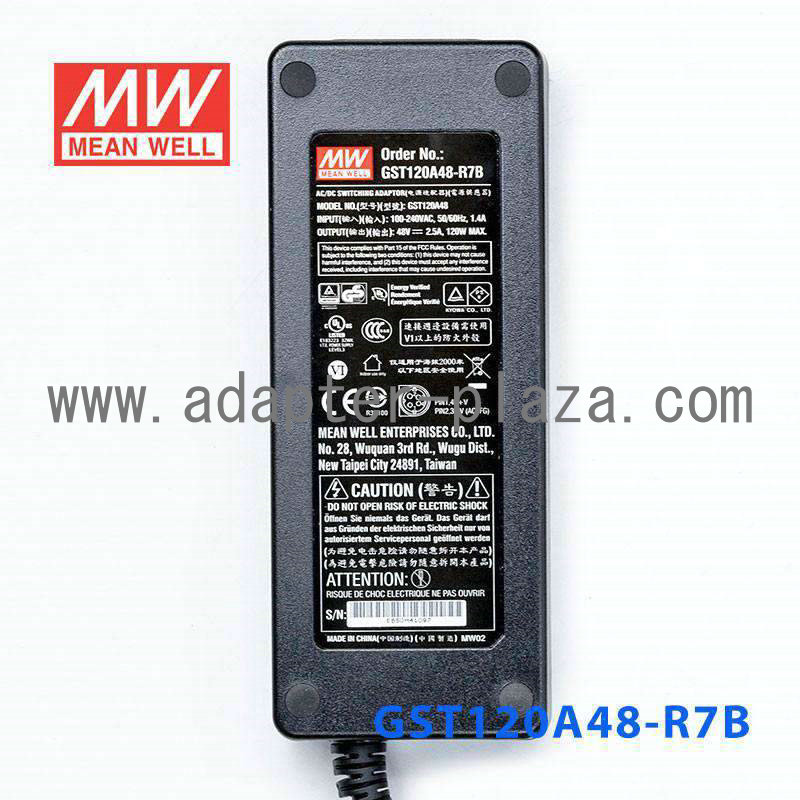 NEW Meanwell GST120A48-R7B External Power Adaptor 48V 2.5A 120W ac adapter 4 pin